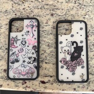 Wildflowers Black and Pink Phone Cases
